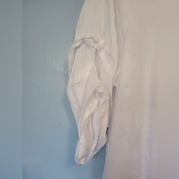 Chalet Women's Linen White Top Size Large - Picture 6 of 6